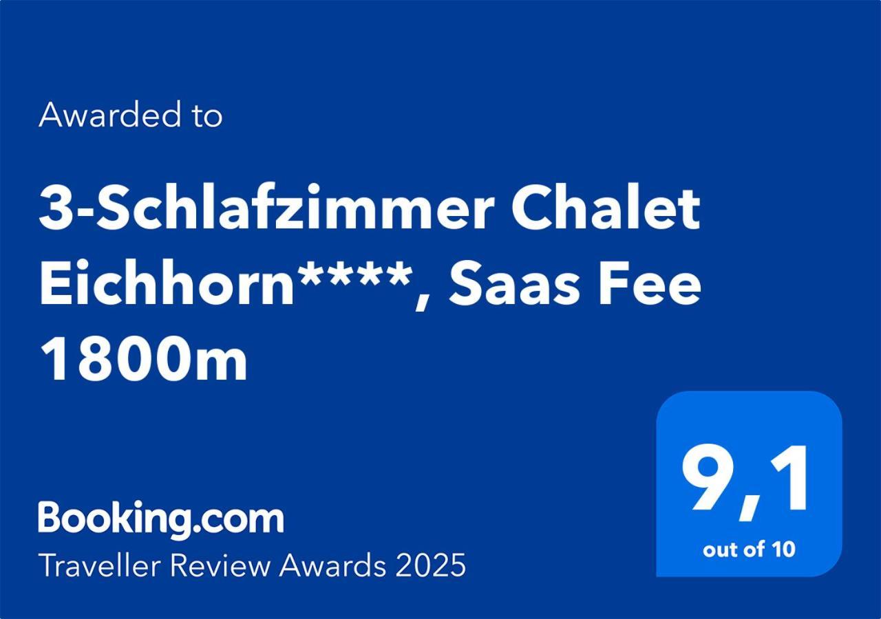 3-Schlafzimmer Chalet Eichhorn****, Saas Fee 1800M Villa Eksteriør bilde